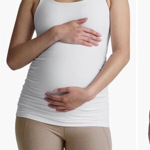 Beyond the Bump Racerback White Maternity Camisole - Small, New
